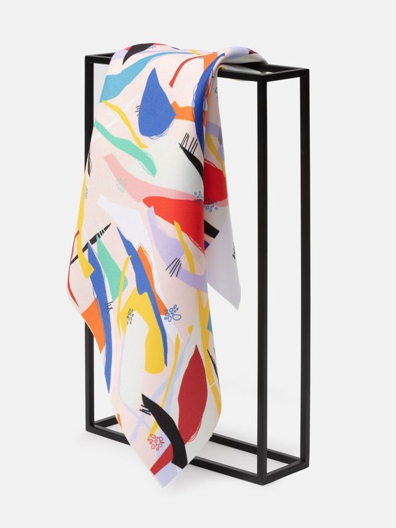 print Monroe Satin fabric folded texture