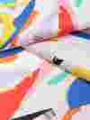 custom print Monroe Satin fabric swirl