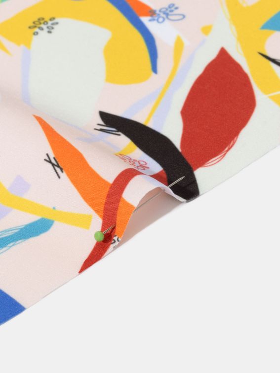 print peached poly fabric folded texture