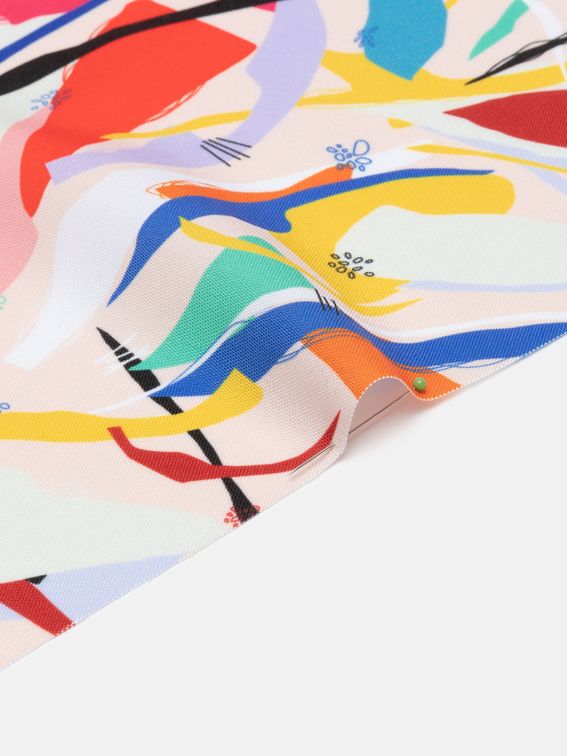 Panama Flo digital print fabric samples