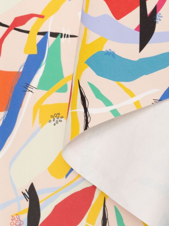 printing stiff Scroll fabric small print