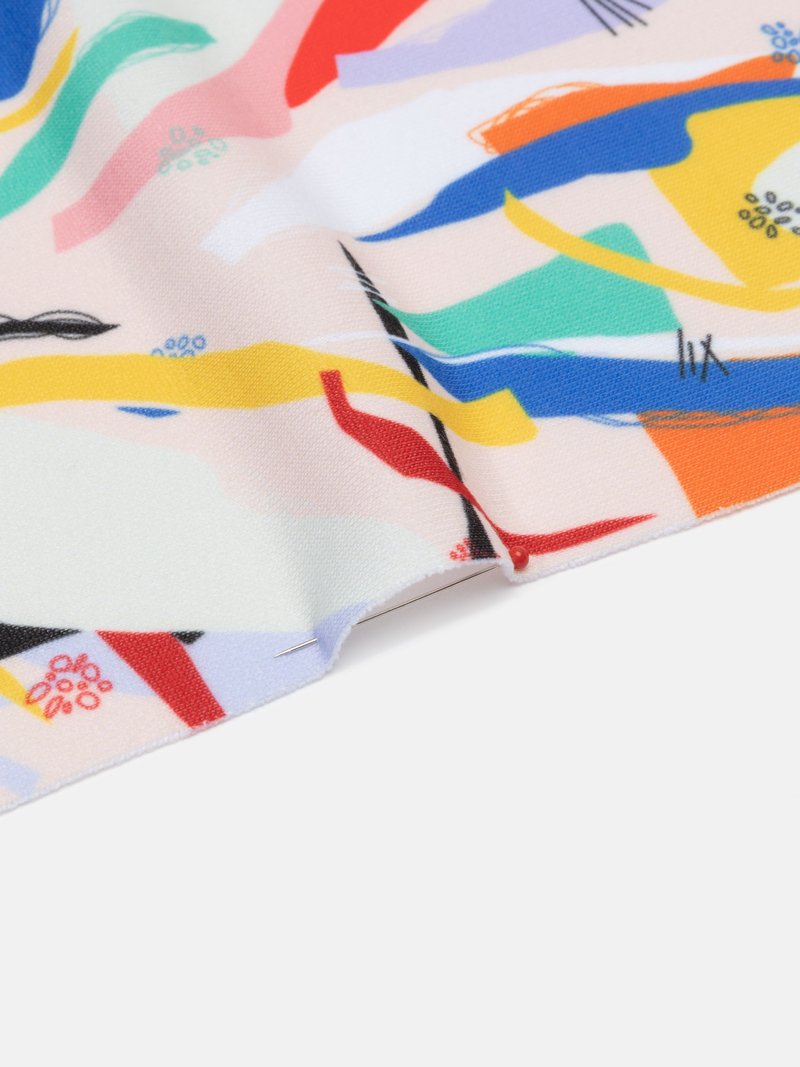 custom printed Loop Back Jersey fabric