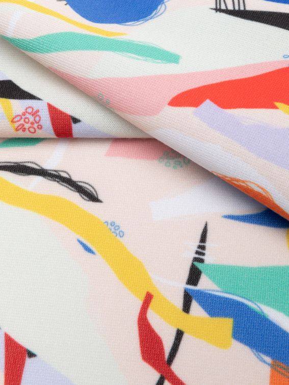 custom print Loop Back Jersey fabric