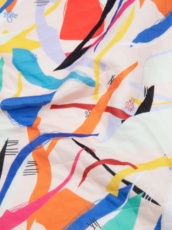 digital Quilted Jersey pattern printing soft padded
