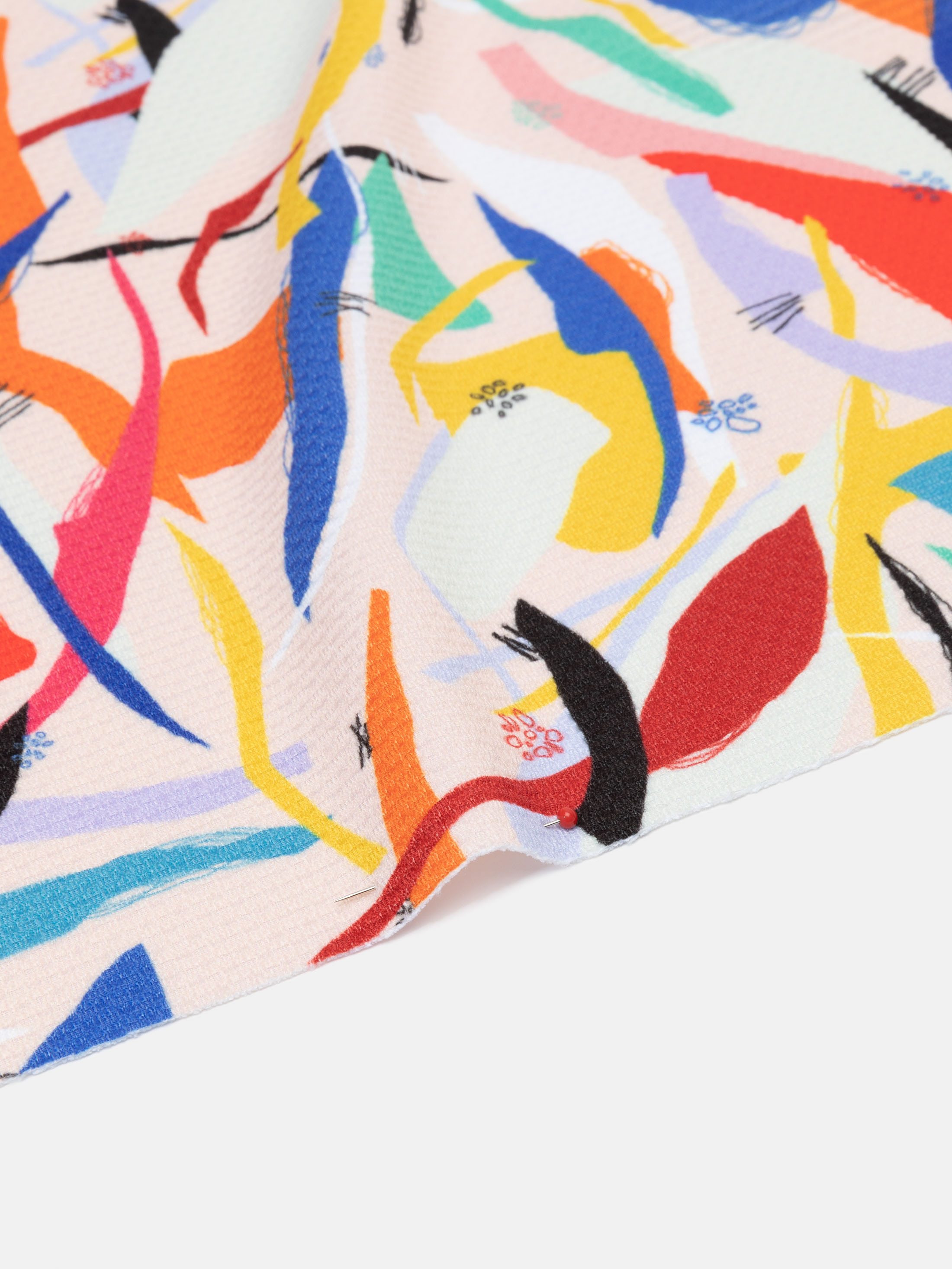 printing Chain Jersey fabric folded