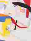 Heavy Jersey digital print fabric pinned