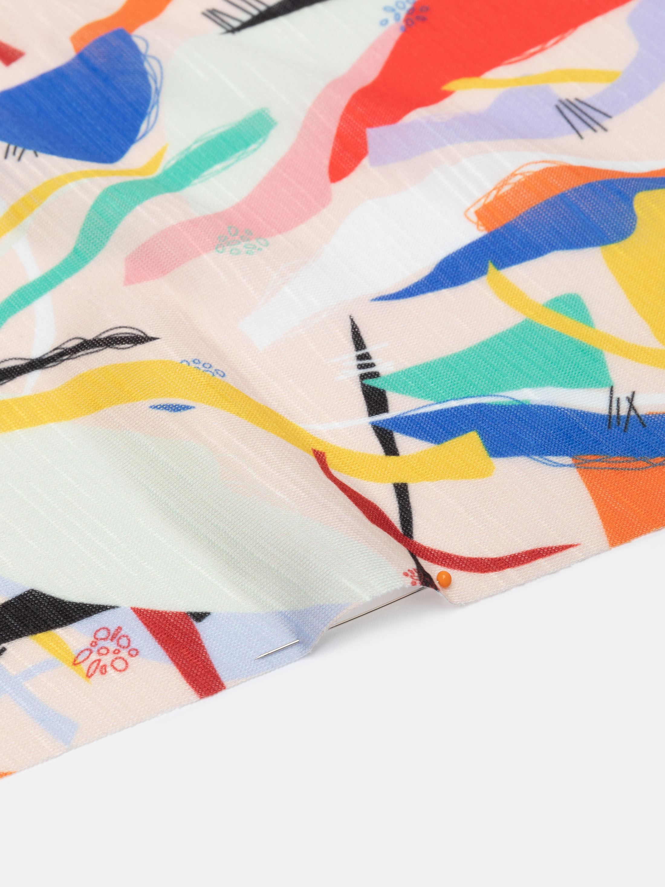 Slub printed fabric design