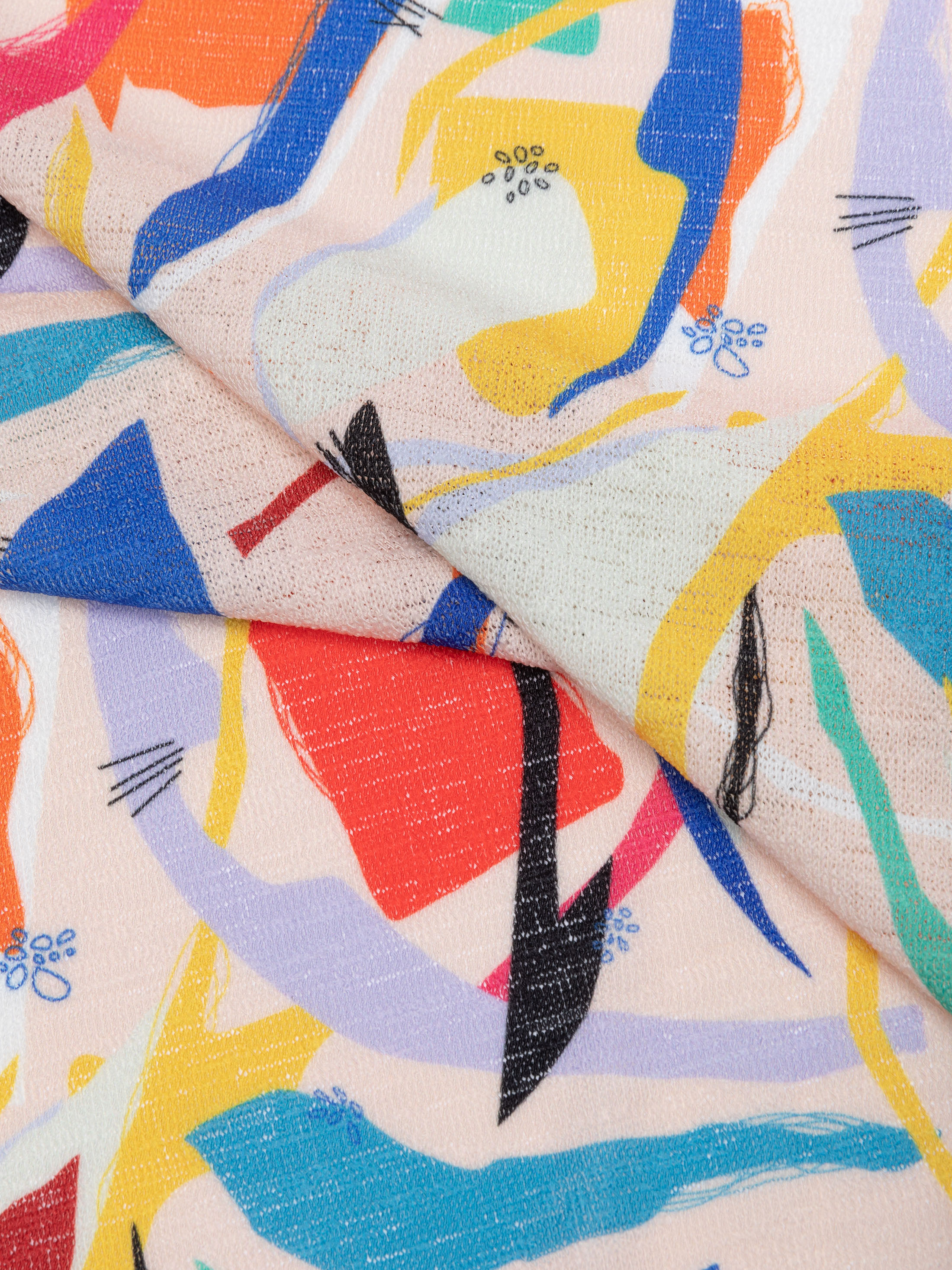 Loose knit jersey fabric texture front and bacK