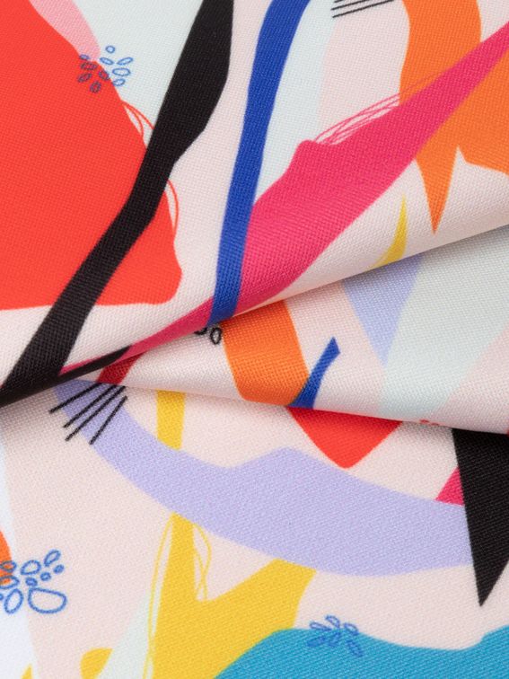 Scuba digital print fabric heavy edge options