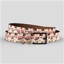 design leather printed belt