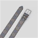 design leather printed belt