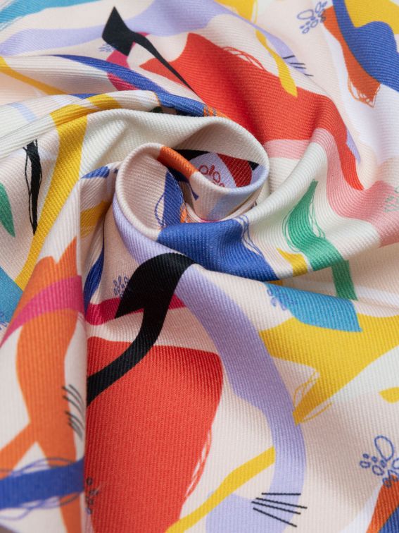 Create cotton drill fabric pattern print