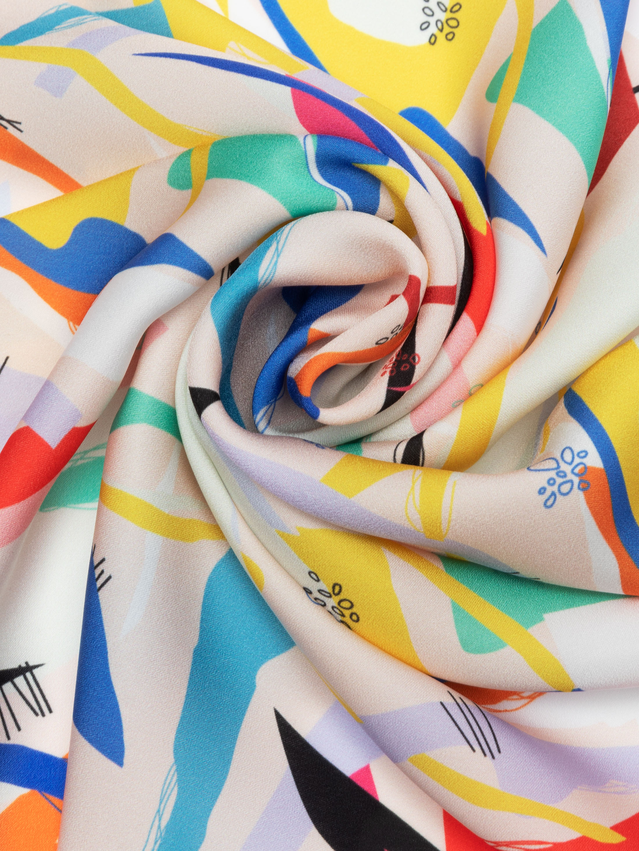 custom printed light crepe fabric