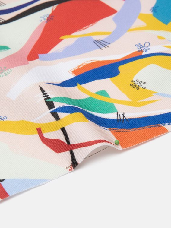 Printable denim material with your design folds