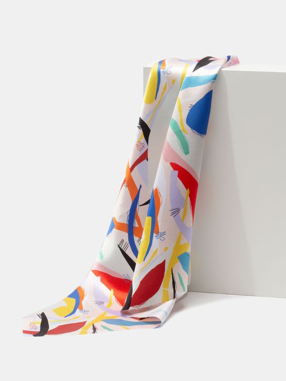 print Lucent Satin fabric folds