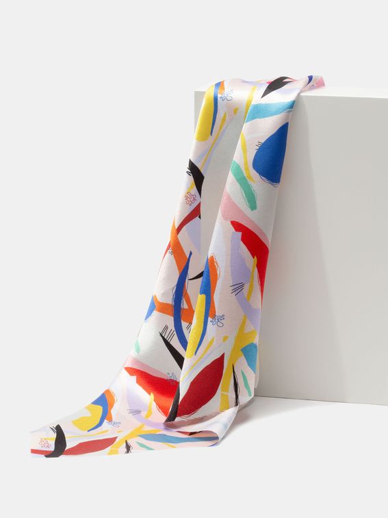 print Lucent Satin fabric folds