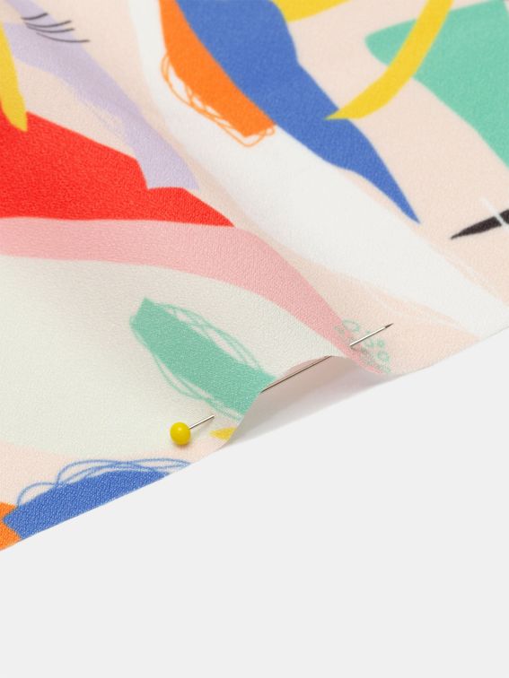 Crepe de Chine fabric fold