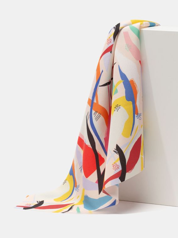 Shiny light custom Crepe de shine fabric design