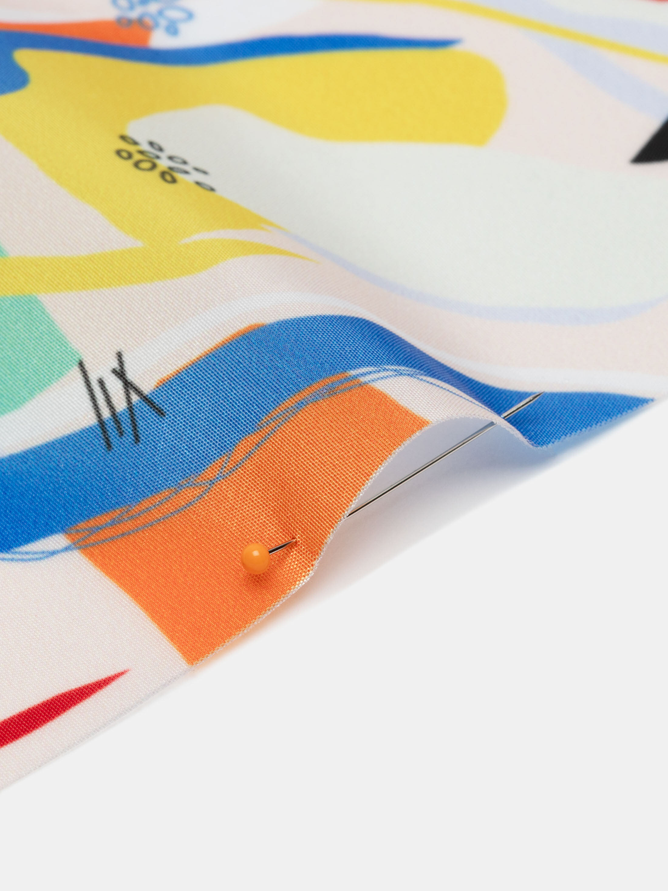 printing Taffeta fabric swatch edge options