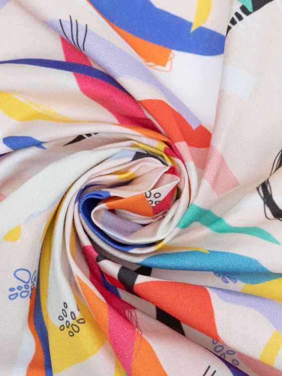 poplin organic cotton spiral flat lay