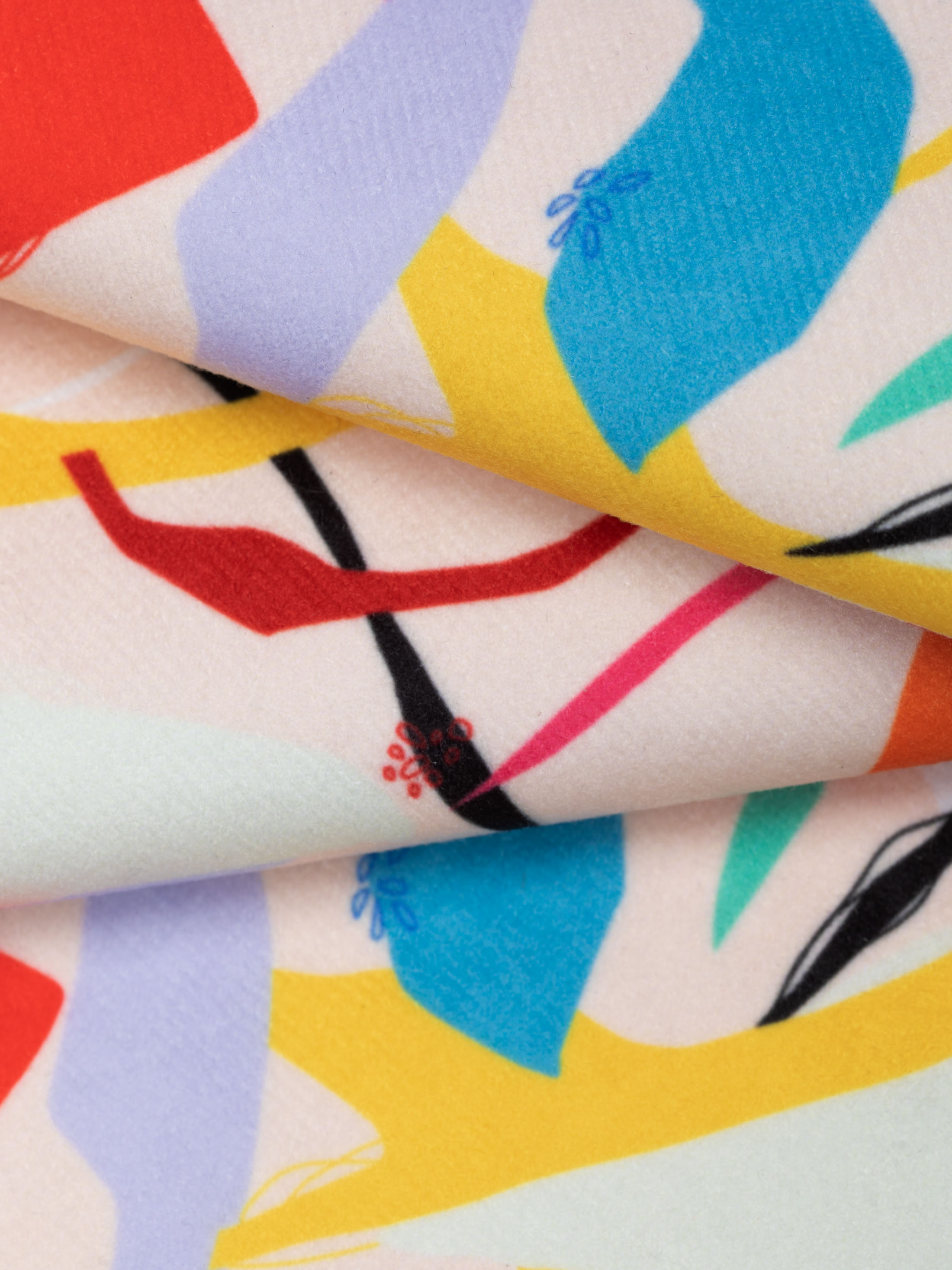 suede bedrukken gevouwen