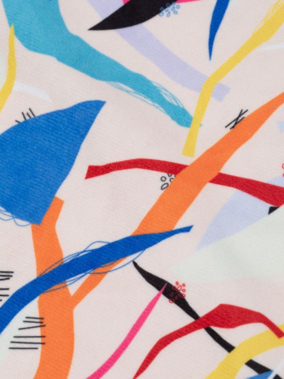 printed faux suede fabric