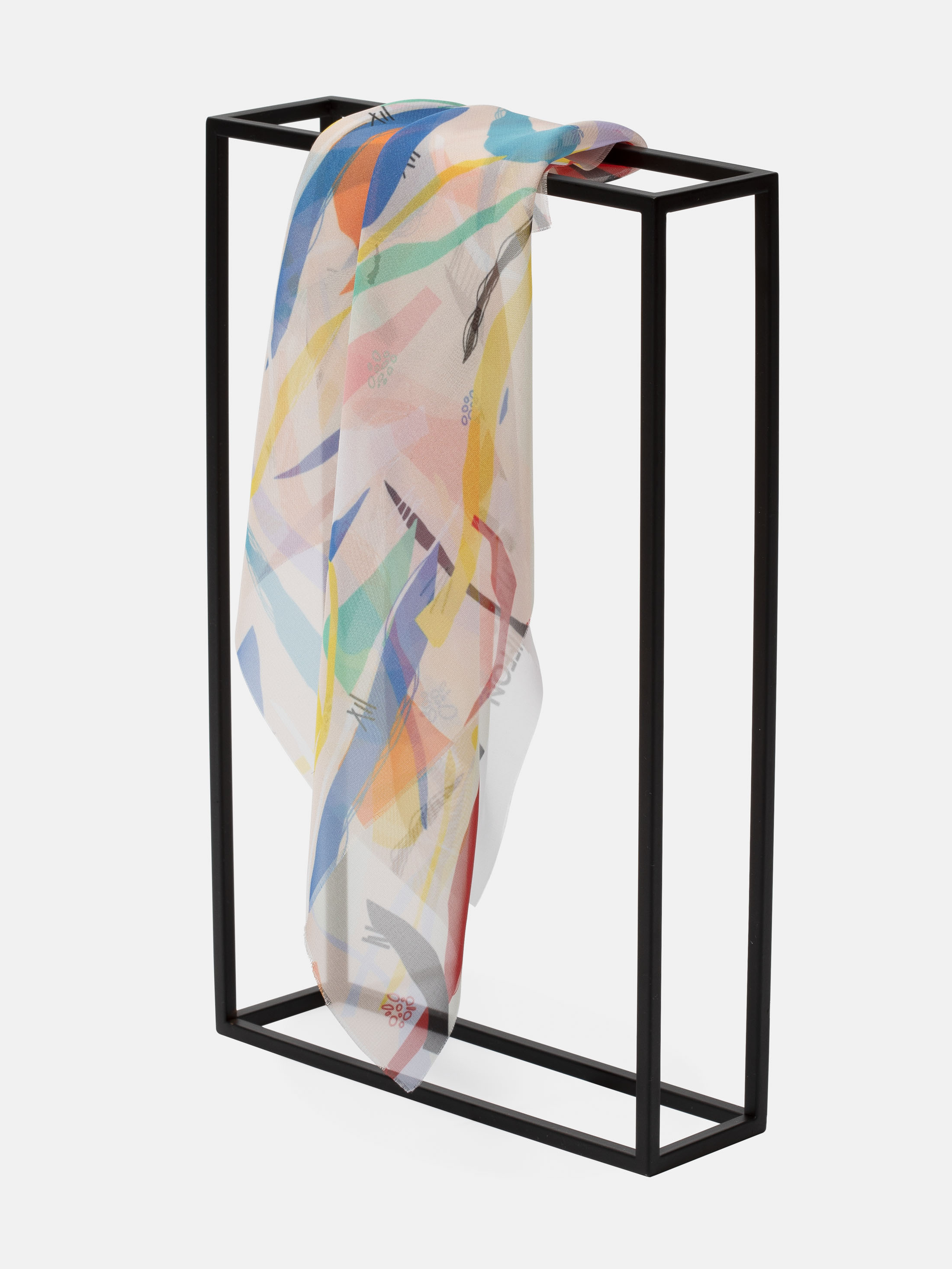 シフォン　布　プリント