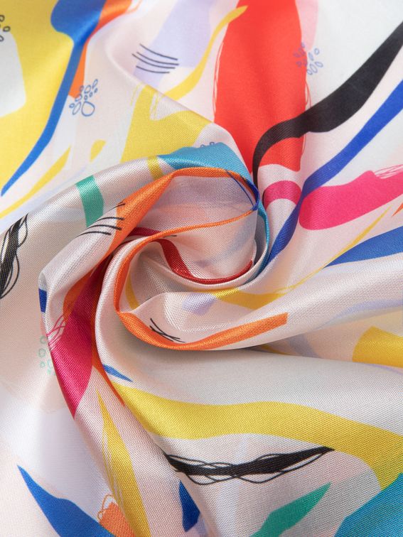 printed silk material