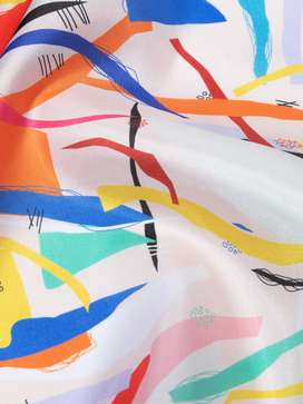 Impression printed Silk fabric