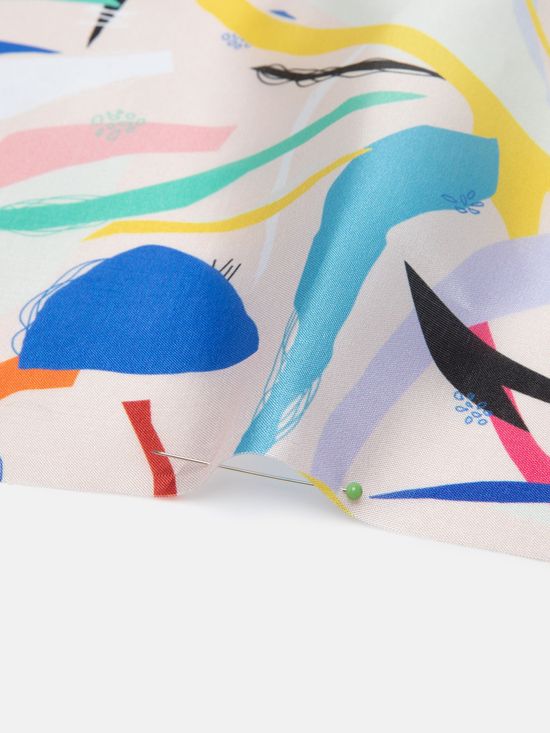 Polyester Hand Block Printed Fabric, Digital Prints, Multicolour
