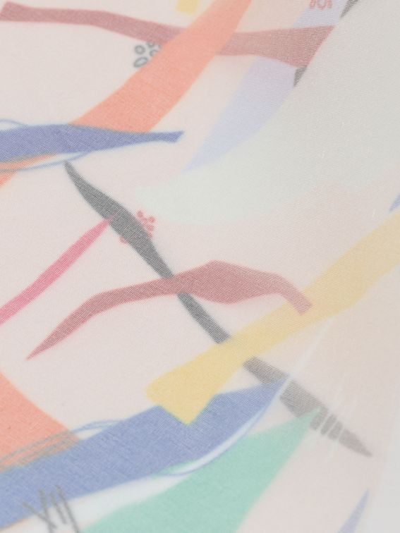 digitaal bedrukte Organza