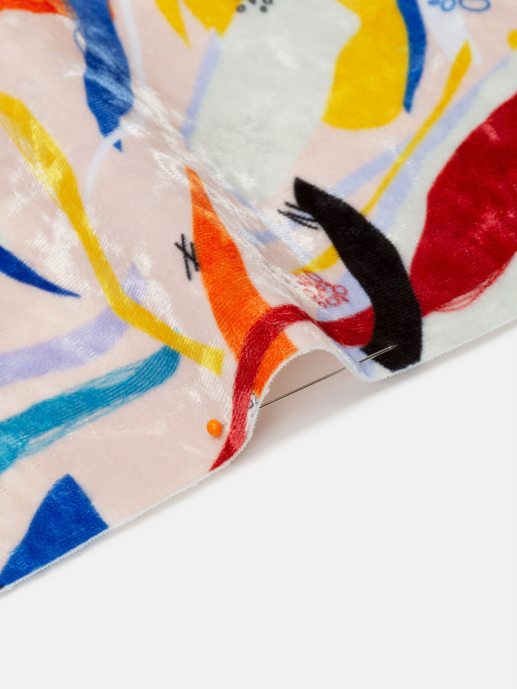 Panne de velours marbrée sur mesure