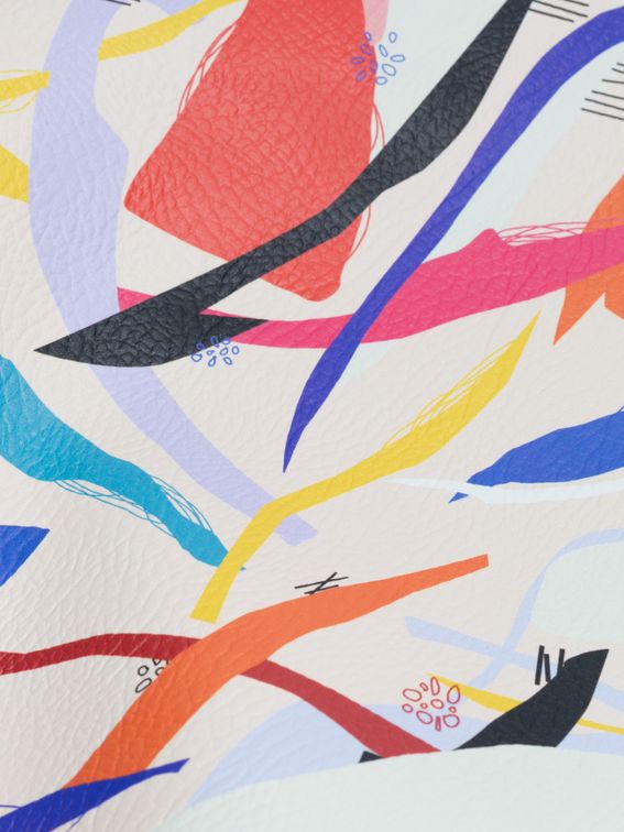 custom printed faux leather fabric