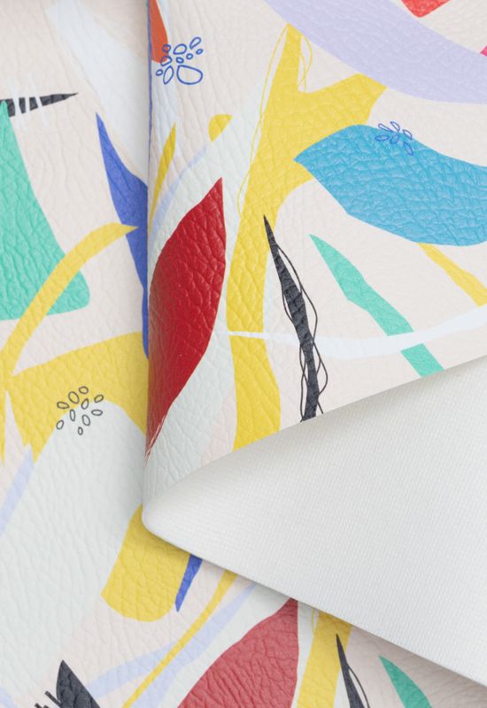 Custom Printed Faux Leather Fabric