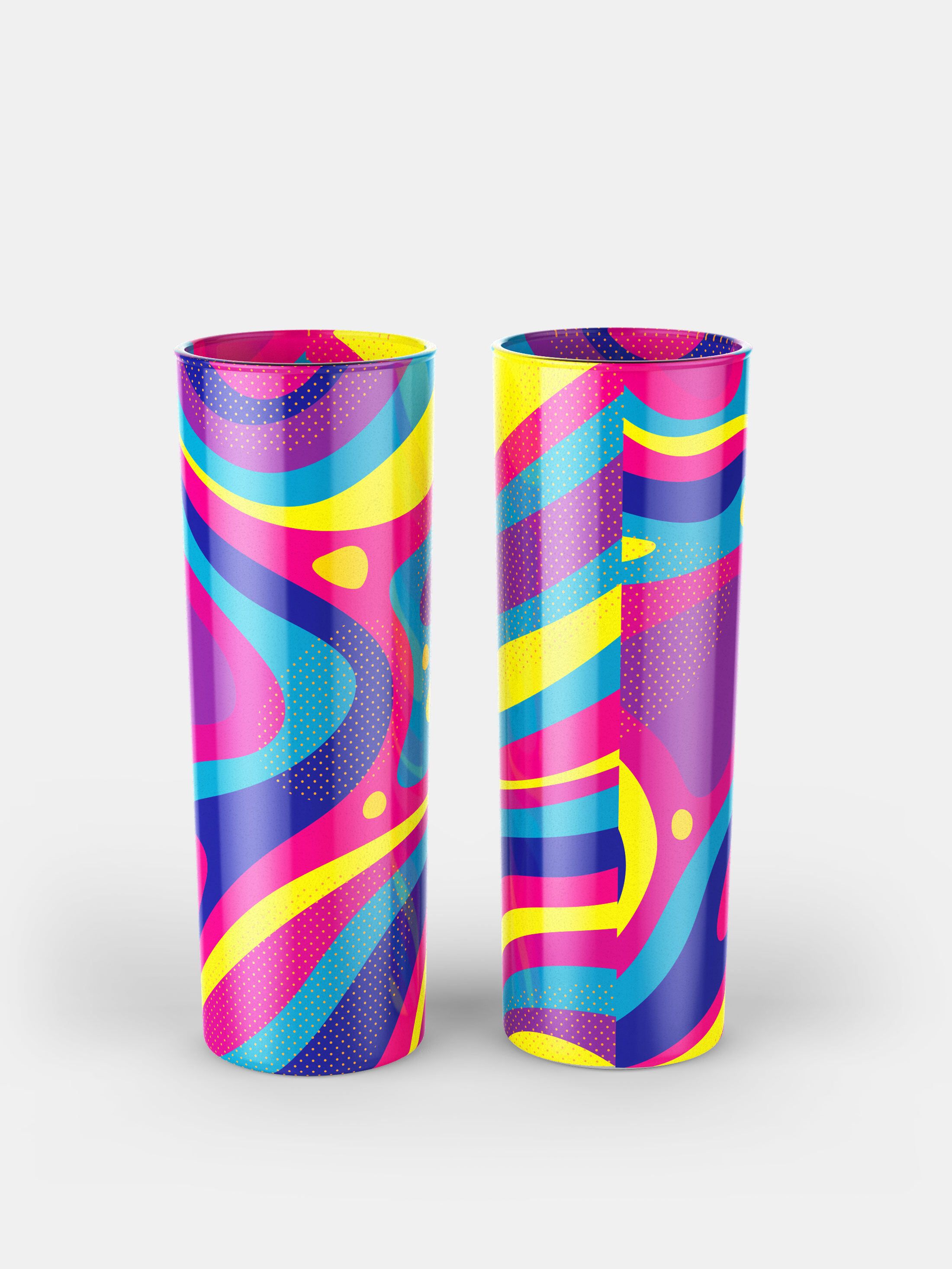 branded cocktail glasses
