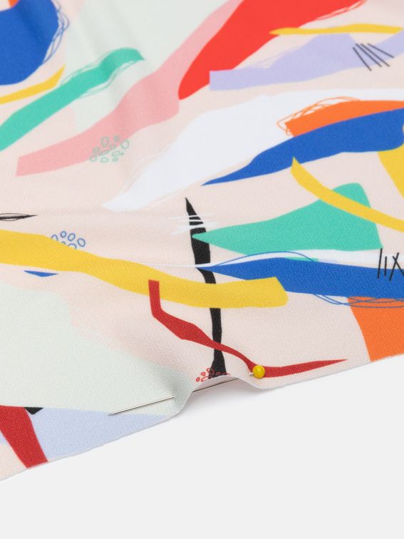 custom printed solange silky jersey