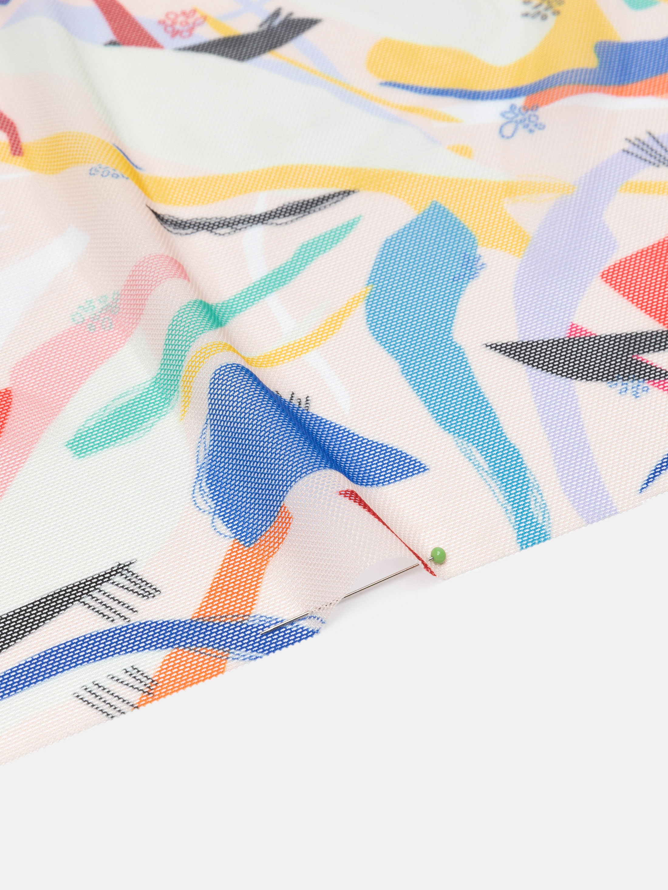 printing Florence Net fabric pleated fold