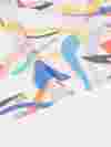 printing Florence Net fabric pleated fold
