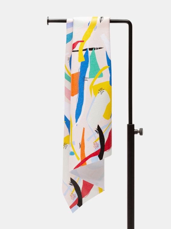 folded printing stiff translucent fabric pattern