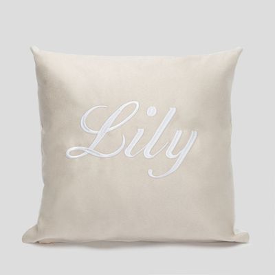 embroidered name cushion