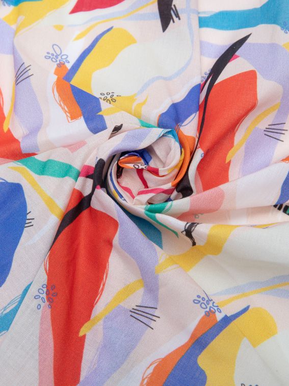 printing Pima Lawn fabric hang folds