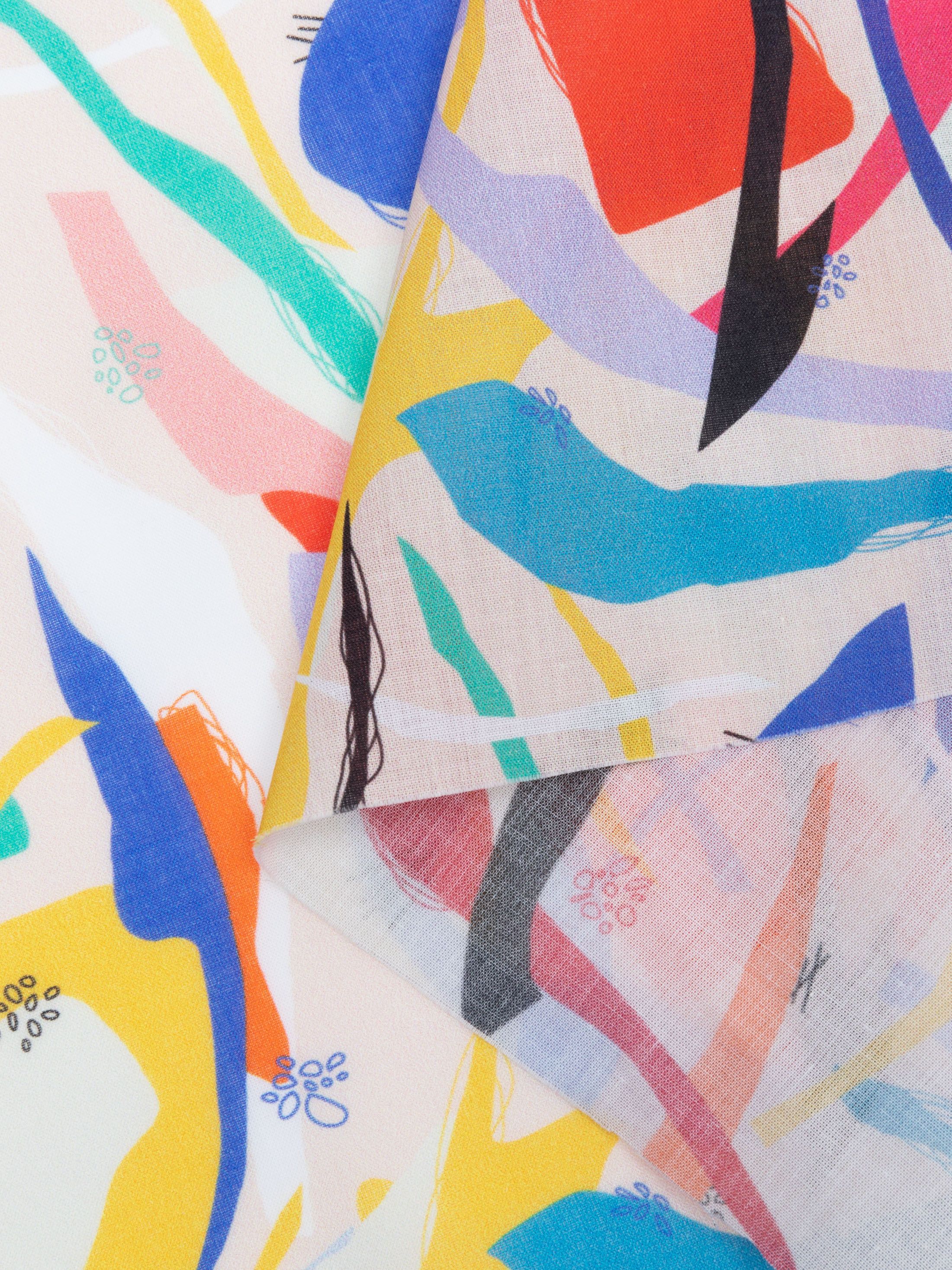 print on custom Pima cotton lawn fabric pattern fold crease