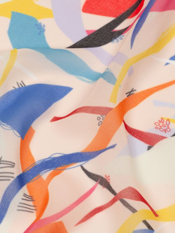 custom georgette print with accessories