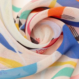 ジョーゼット 布プリント