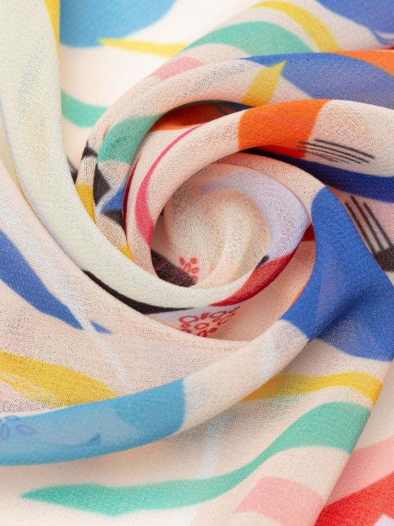 georgette printing ruffles