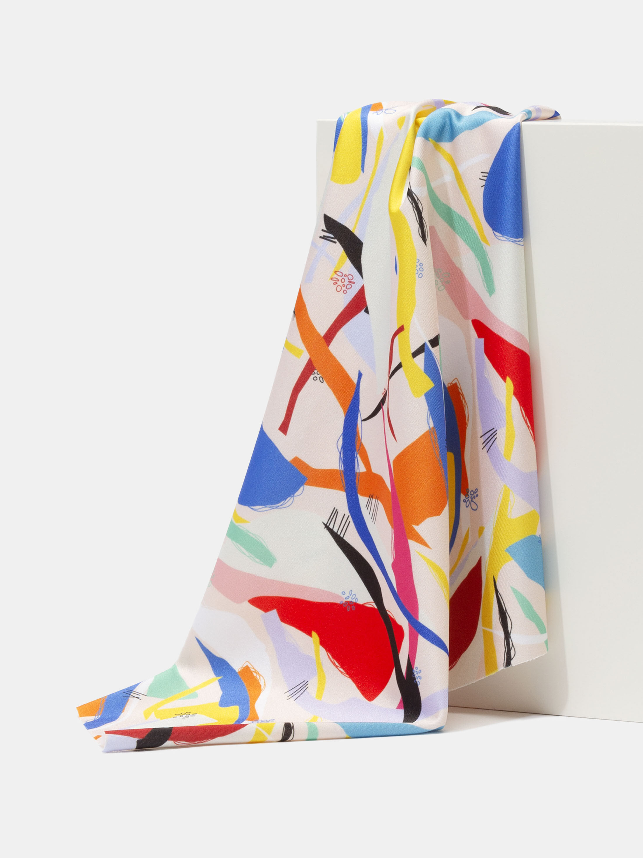 Lycra soft sheen fabric white surface