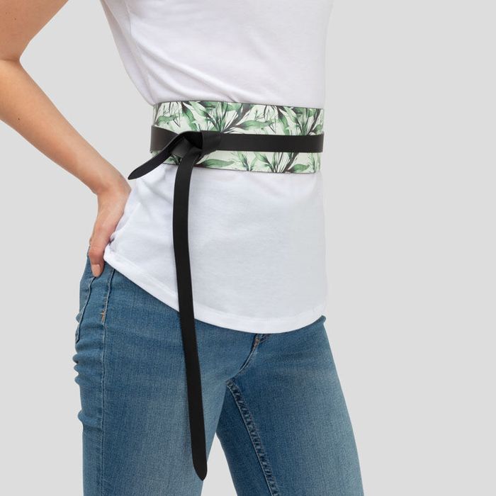 Custom leather wrap belt