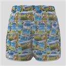 korte sportbroek dames met collage