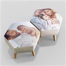 hexagon custom vanity stool