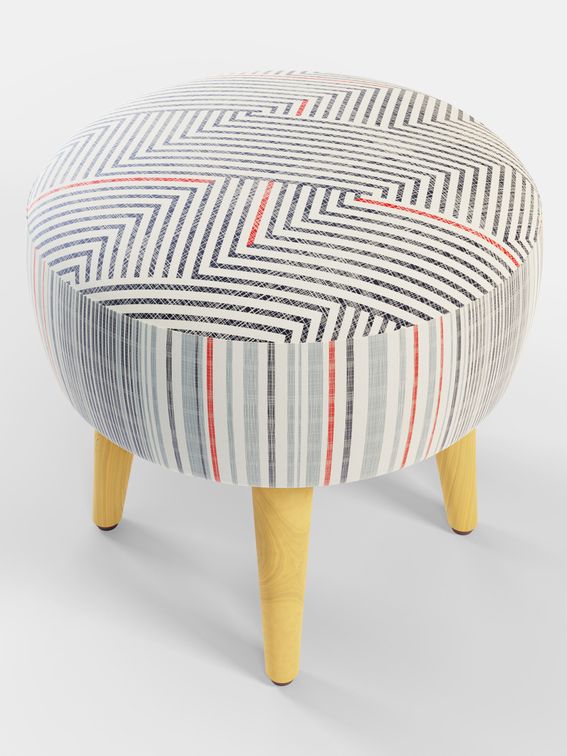 bespoke ottoman footstool circle shape